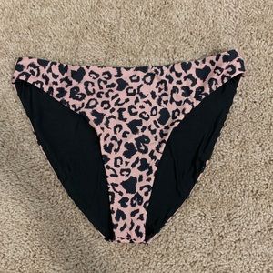Beach Riot Pink Leopard Bathing Suit Bottoms